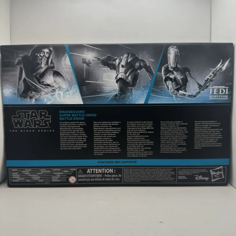 Star Wars Black Series Jedi Survivor MAGNAGUARD & SUPER BATTLE DROID 3 PACK New!